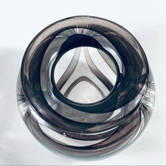 Vintage Blown Studio Glass Vase With Colour Ribbon Trail Pattern - Picture 6 of 10